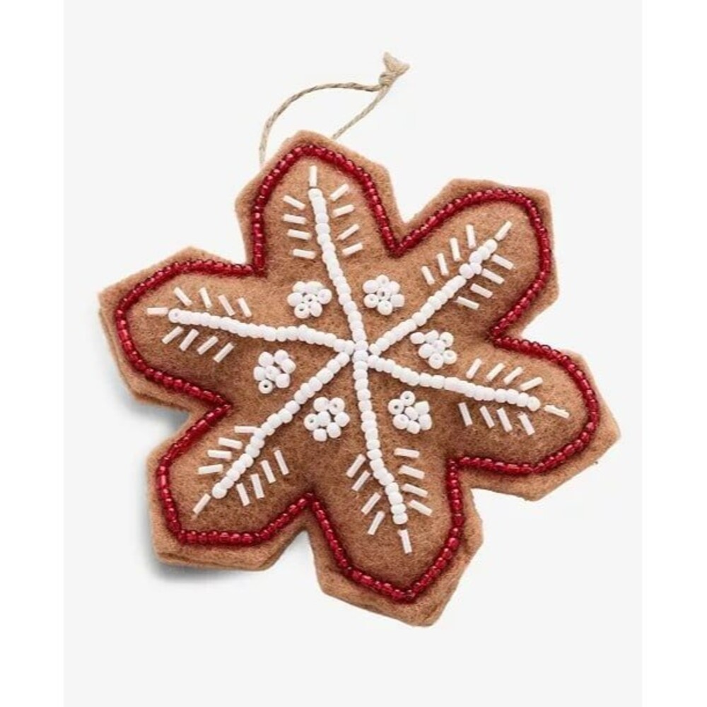 Macy’s large Holiday Lane Gingerbread Village Snowflake Christmas Ornament